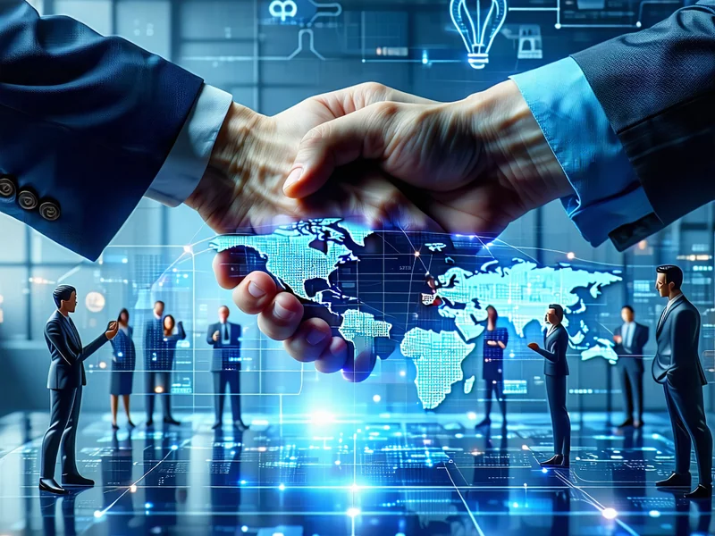 Hình ảnh minh họa hợp tác kinh doanh với RIKVIP, rik vip, hai bàn tay bắt tay thể hiện sự đồng thuận