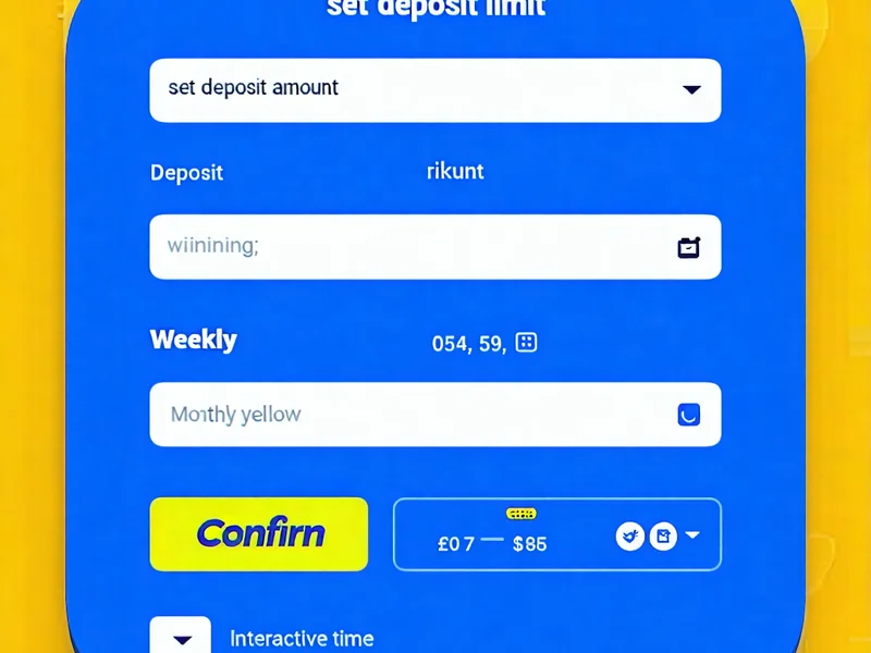 Minh họa giao diện người dùng RIKVIP, rik vip để đặt giới hạn tiền gửi, với các trường nhập số tiền và lựa chọn thời gian