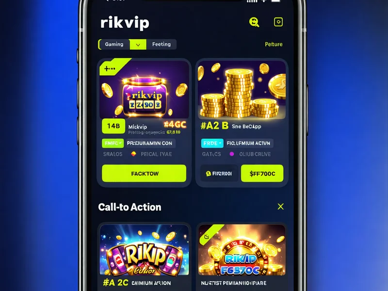 Ảnh chụp màn hình ứng dụng di động RIKVIP trên điện thoại thông minh, hiển thị giao diện người dùng.