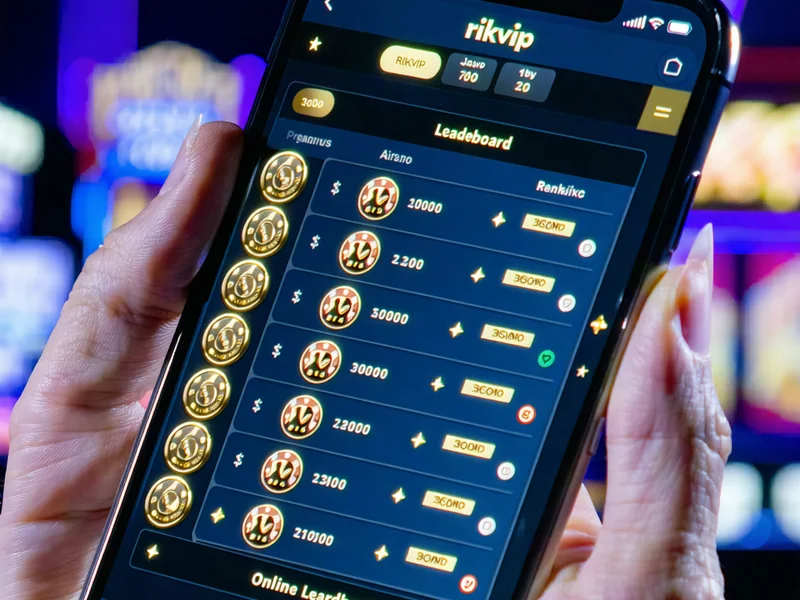 Giao diện bảng xếp hạng RIKVIP trên ứng dụng di động