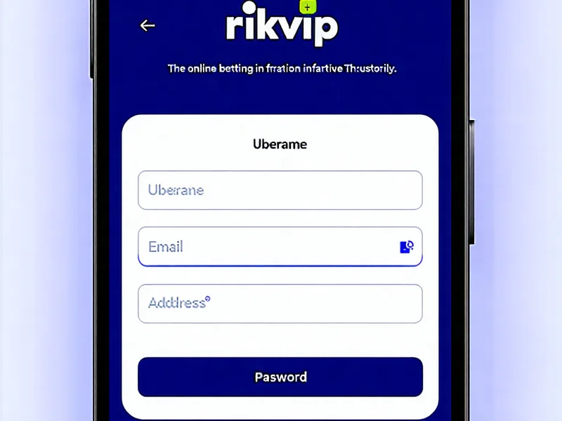 Giao diện đăng ký tài khoản RIKVIP trên điện thoại di động, hiển thị các trường nhập thông tin cá nhân và nút đăng ký