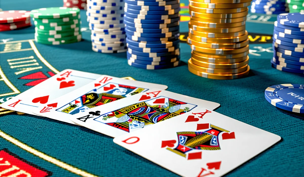 Bàn chơi Texas Hold'em sôi động tại RIKVIP