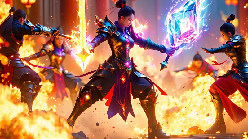 Hình ảnh trận đấu League of Legends sôi động trên RIKVIP